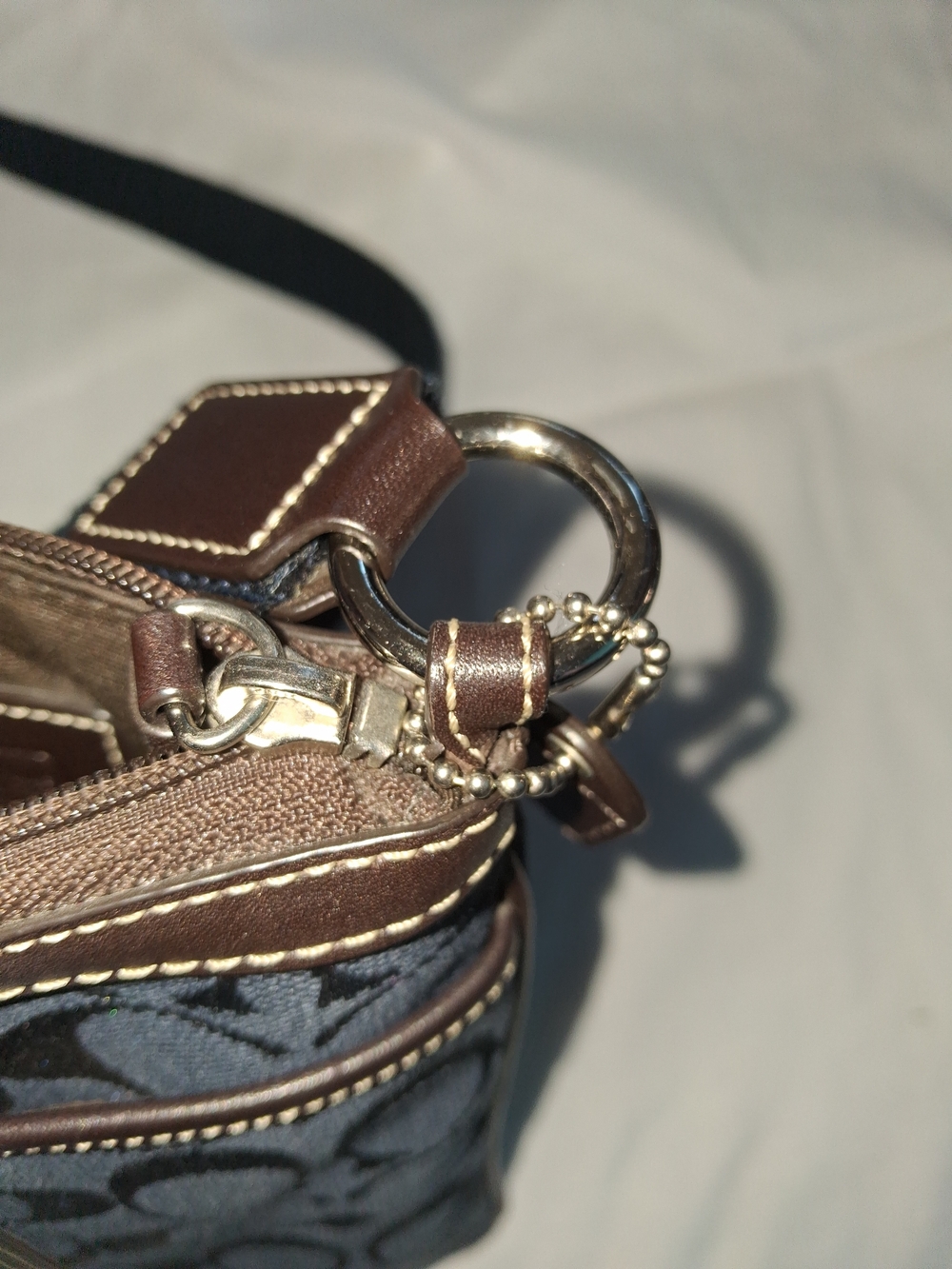 Coach Navy Signature Canvas Crossbody Bag with Card Case - Picture 5 of 6